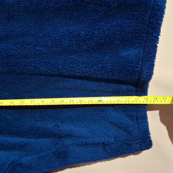 Lands' End Long Sleeve Cozy Hi-Pile Quarter Zip w/Pockets in Navy 1X 16W-18W - Picture 5 of 6